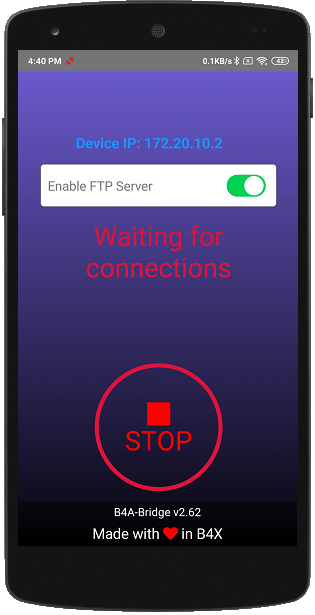 Waiting for connections