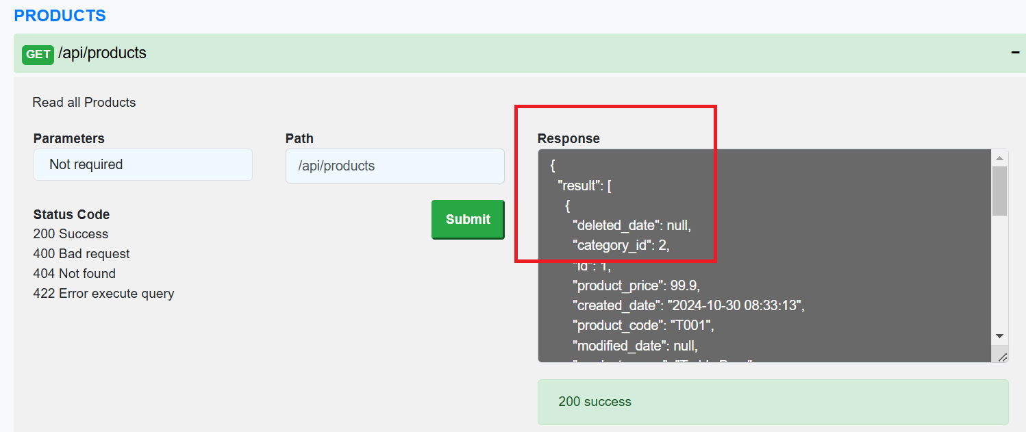 Response JSON in new format