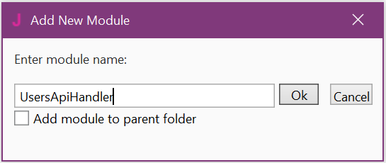 Enter the name of the handler