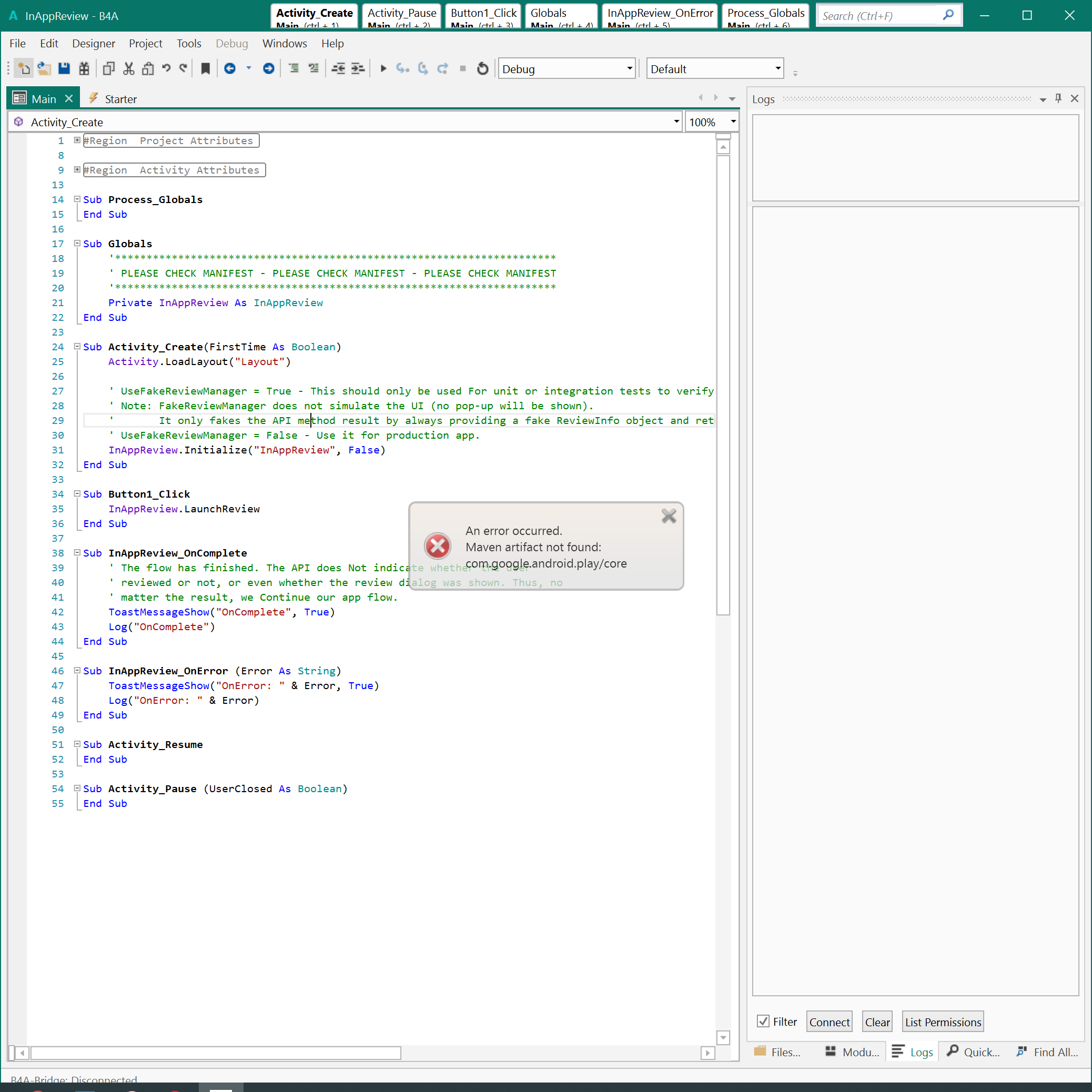Maven artifact not found.PNG