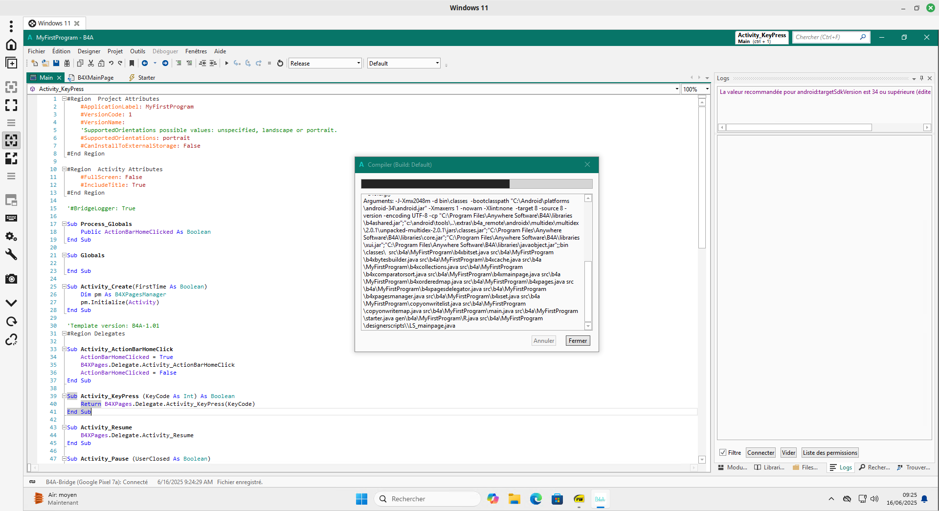 MyFirstProgram compile problem.png