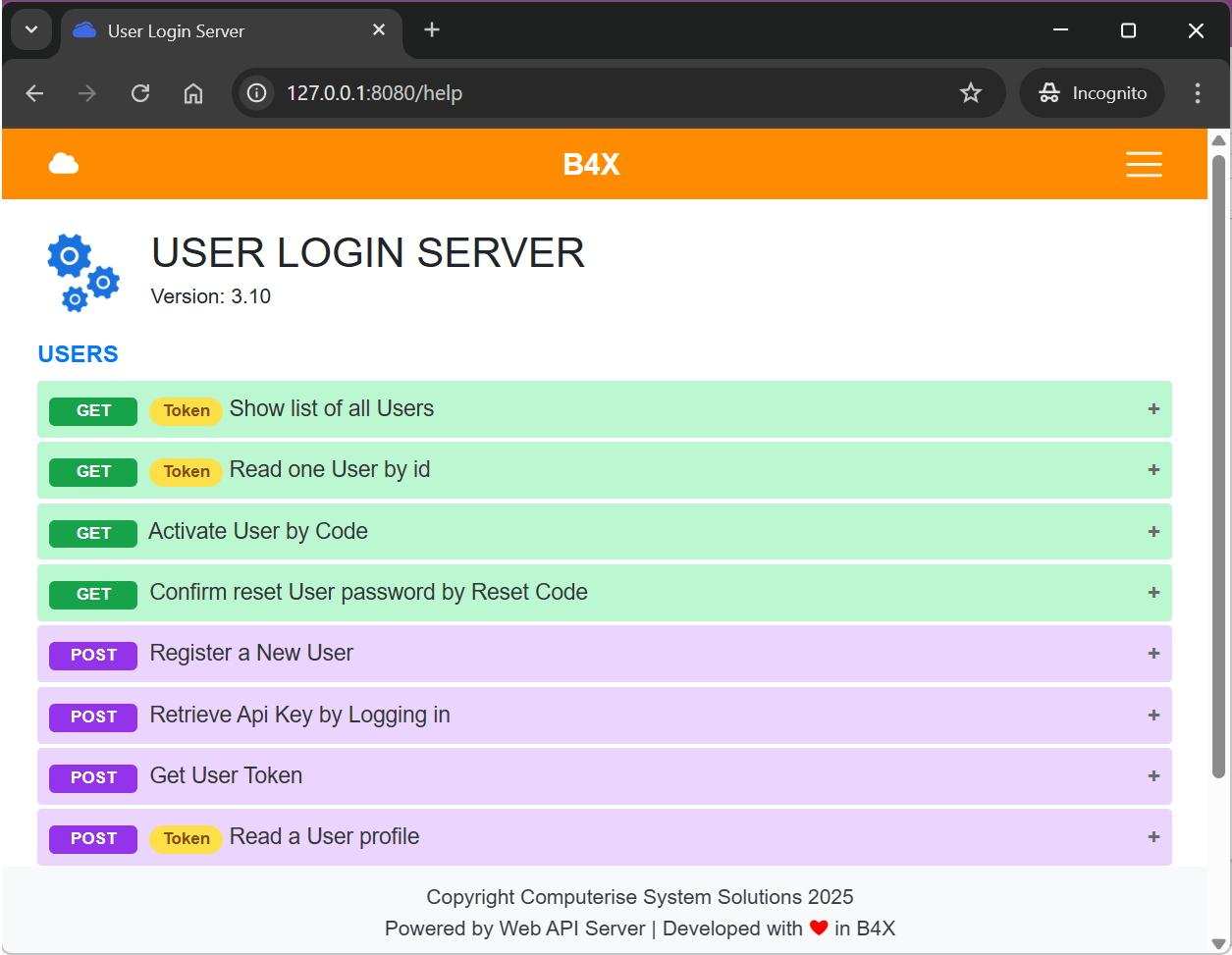 User Login Server