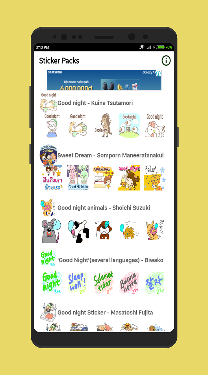 Share My Creation Good Night Stickers For Whatsapp B4x